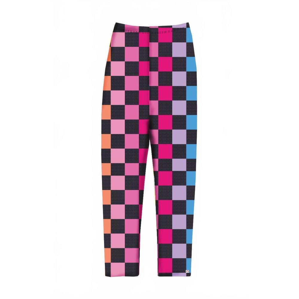 NEW APPAMAN girl's leggings checkerboard in navy check
